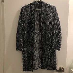 Navy and white soft jacket